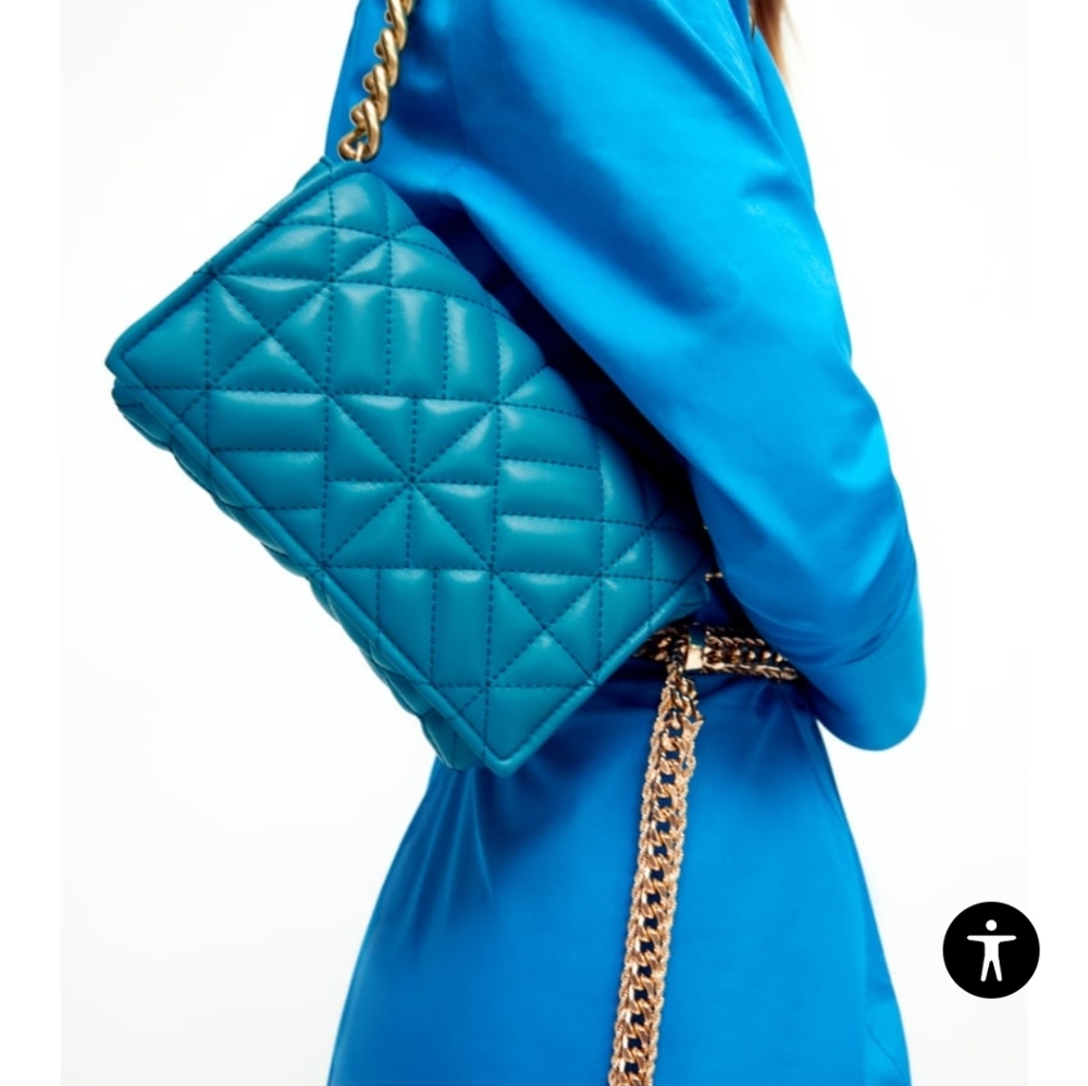 Zara Quilted Chain Strap Shoulder Bag